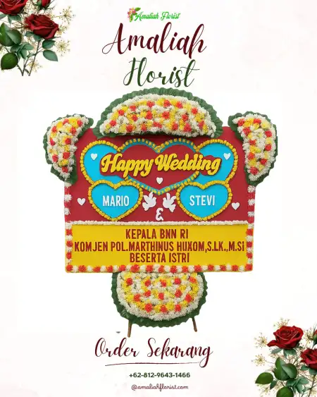 Papan Bunga Pernikahan Kaliawi Indah